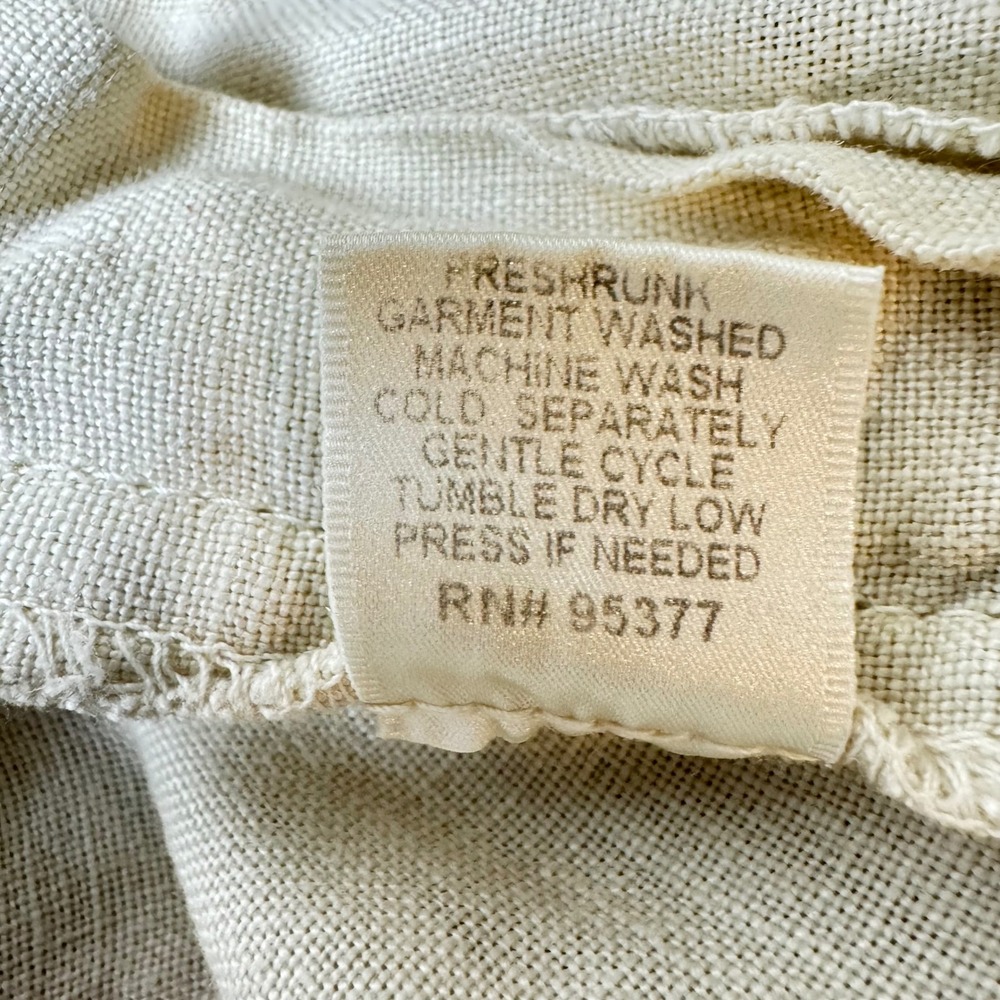 Sanctuary Anthropologie Linen Pants Beige Wide Leg Drawstring XS Summer Resort - Picture 7 of 9